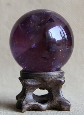 紫色水晶球 紫球 紫水晶球 原石打磨 客厅酒柜玄关办公室桌摆件