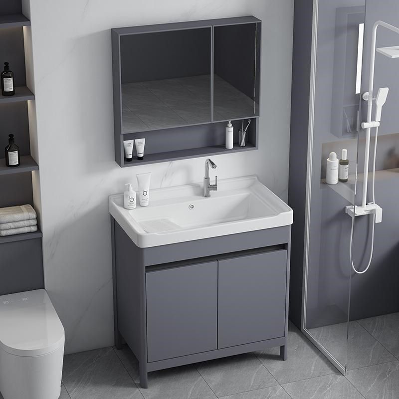 阳台洗衣盆池陶瓷一体带搓衣板卫生间洗漱台室外落地洗手洗脸盆柜