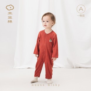 男女宝宝红色连体衣夏季薄款婴儿周岁礼满月纯棉哈衣爬服空调服