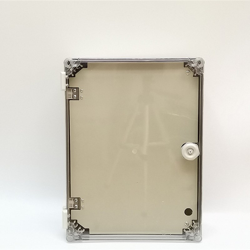现货塑料防水电气箱防尘阻燃接线盒PC透明配电箱带锁双门400X300X