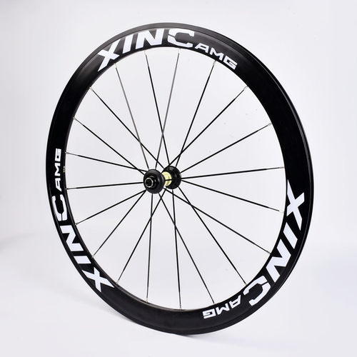 120响700C40/50MM框高直拉破风扁辐条6爪V/C圈刹碟煞公路轮组