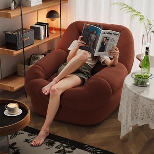 懒人沙发可躺可睡单人沙发卧室小C型窝窝椅女生卧室房间榻榻米座