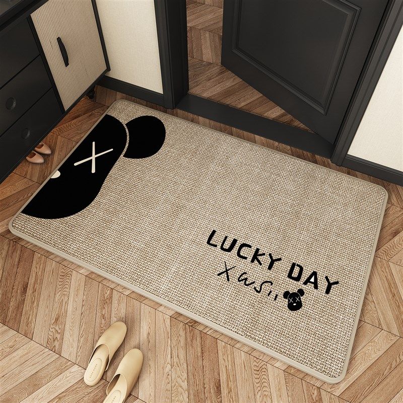高级入户门地垫室外门垫门口地毯玄关门外脚垫亚麻耐脏蹭脚垫定制
