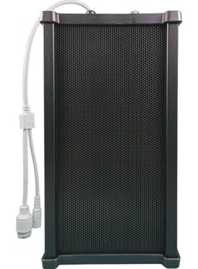 黑色室外防水音柱IP网络数字音箱内置功放喇叭电脑传输播放20W