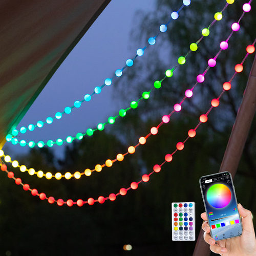 户外露营氛围灯帐篷装饰灯带LED声控串串灯RGB彩灯闪灯串灯满天星