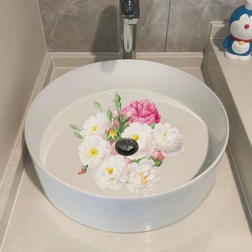 洗手台贴纸装饰卫生间厕所瓷砖壁纸防水自粘墙纸墙贴画遮丑翻新品