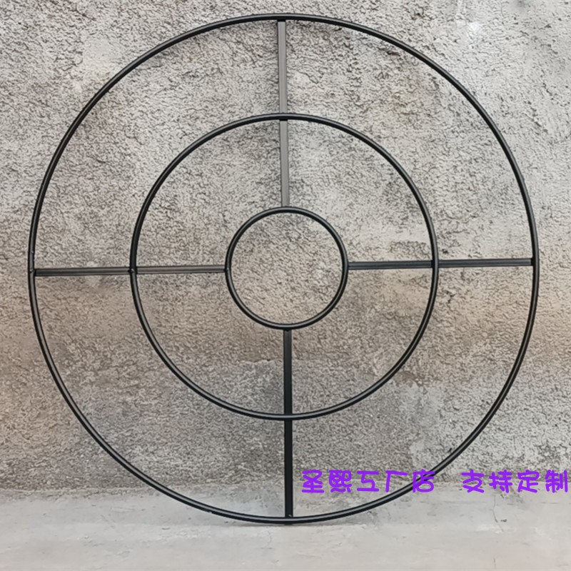 婚庆道具铁艺水晶珠帘婚礼堂舞台空中布置装饰圆环吊顶挂架线帘黑