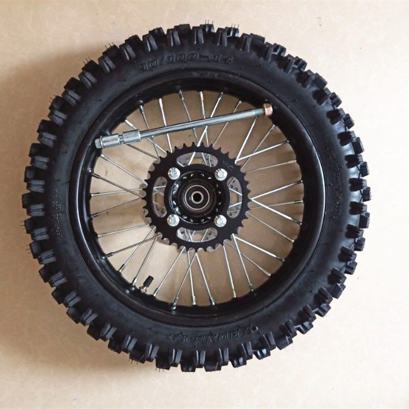 越野摩托车高赛配件70/100-17 90/100-14寸C碟鼓芯轮毂钢圈轮胎