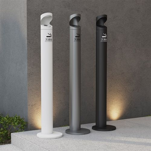 不锈钢烟灰桶落地烟灰柱立式灭烟头垃圾桶烟蒂收集烟灰缸户外定制