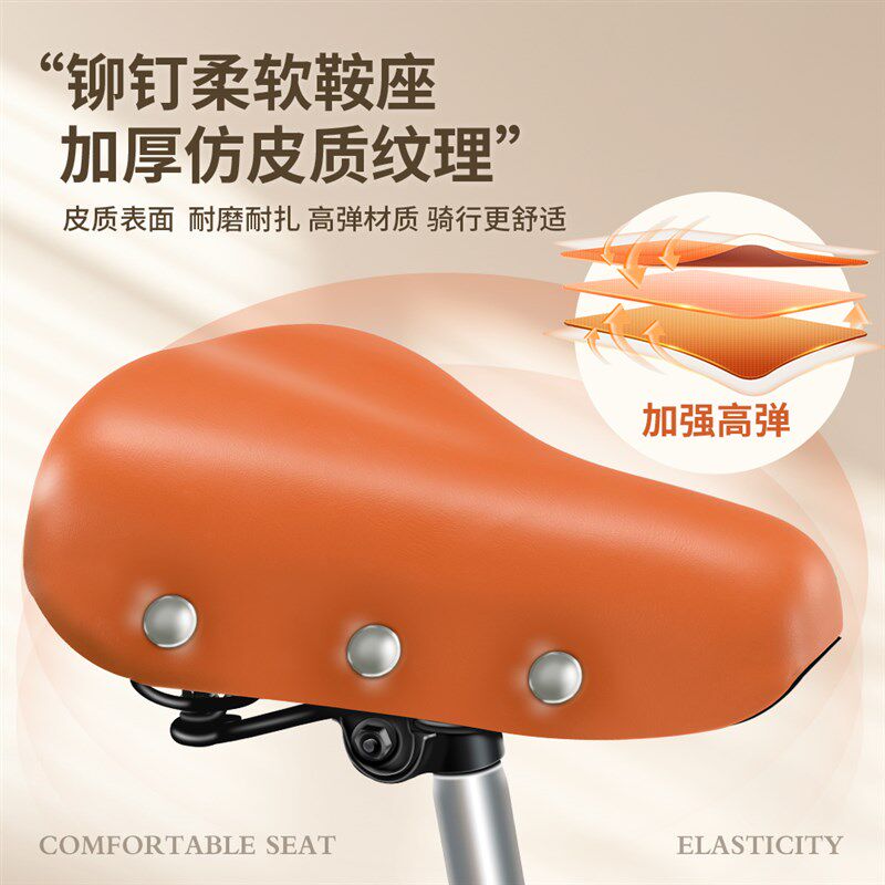 自行车女款通勤上班代步单车女式轻便实心胎男女士大学生校园成人