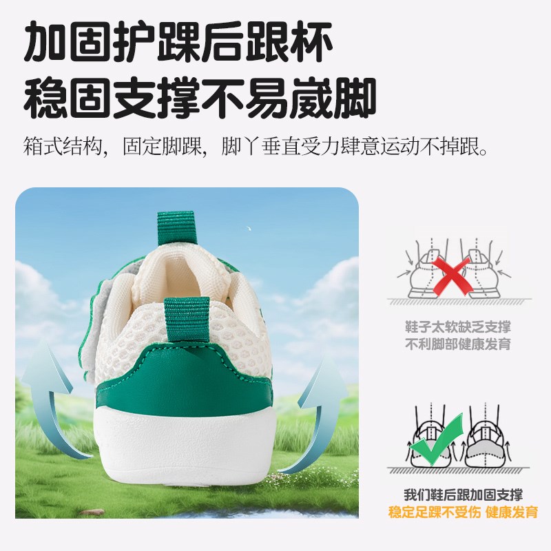 婴儿鞋男宝宝夏季10个月12学步软底网面凉鞋1一2-3岁夏款女宝鞋子