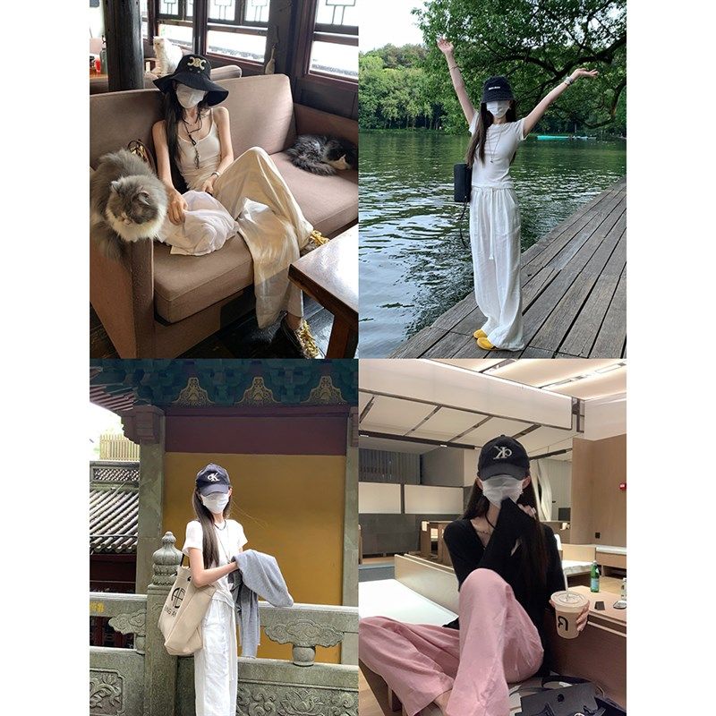 大小姐77 B收舒服入夏!100亚麻row风极简自由舒服抽绳麻料阔腿裤,女装/女士精品,休闲裤,淘宝优惠券,粉丝福利购,淘宝优惠卷