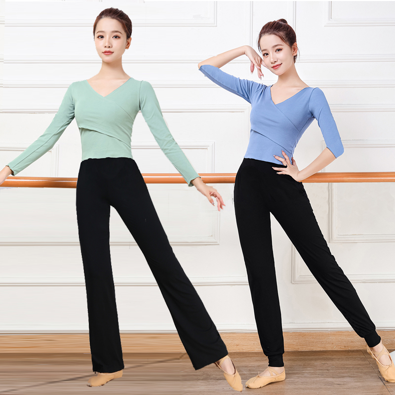 舞蹈服新款成人拉丁舞服形体练功服艺校学生基训服现代舞蹈表演服