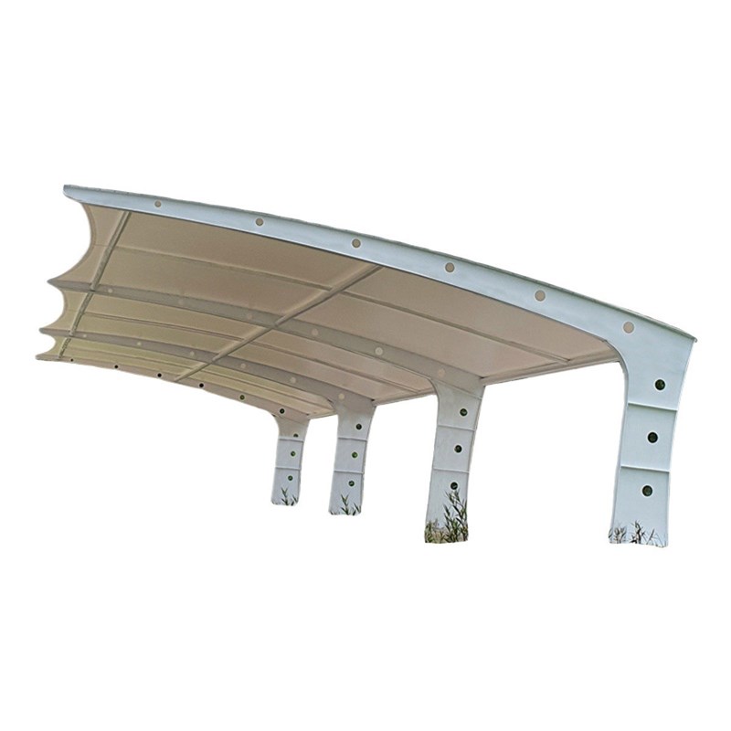 L膜结构汽车停车棚张拉膜景观棚遮阳雨棚充电桩棚小区电动自行车