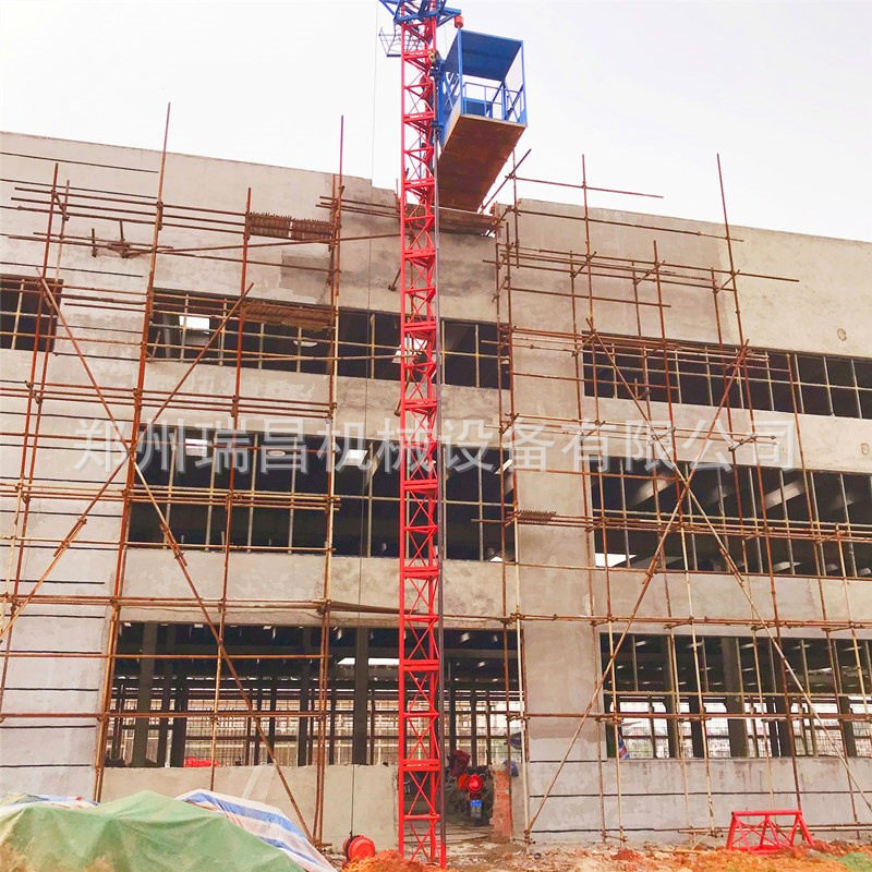 单吊笼物料提升机 建筑上料提升机龙门架升降机高空物料提货机