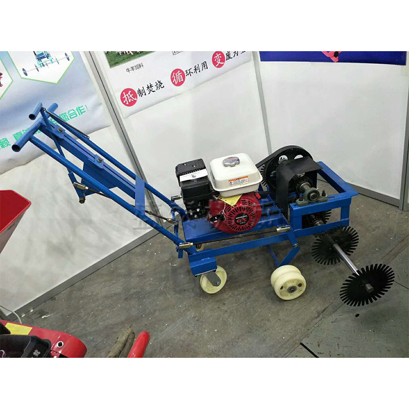 手推式汽油自动草坪移植机 草地画线机手推式草坪划线机