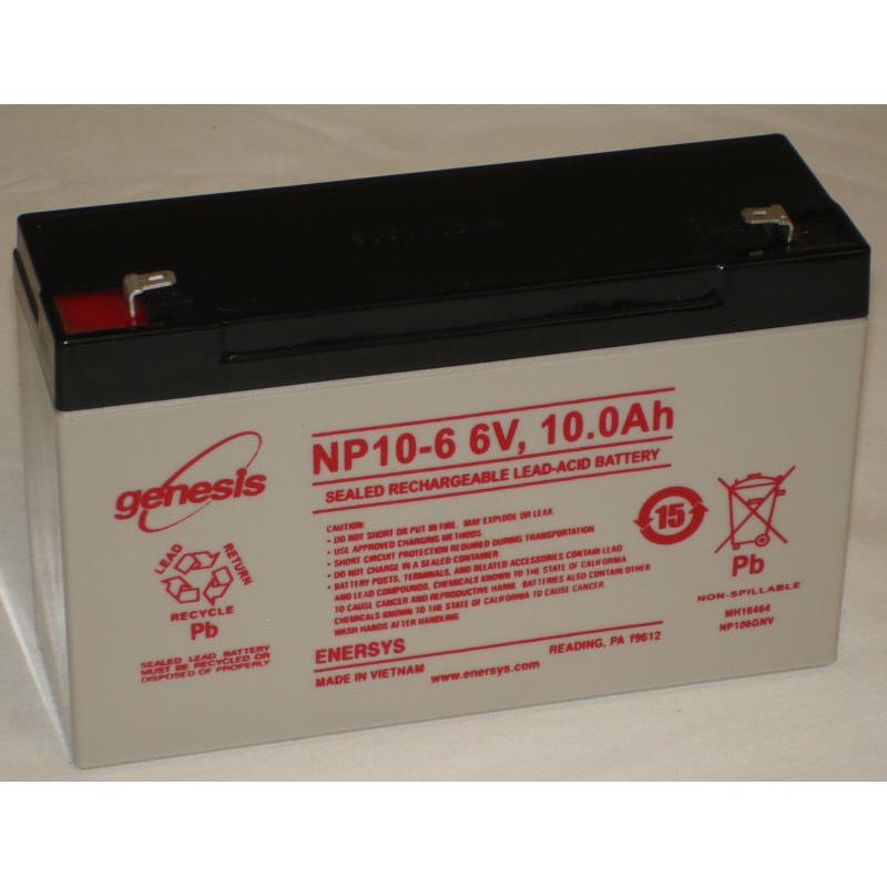 正品genesis NP10-6 6V10AH照明电源 医疗设备 玩具车用蓄电池