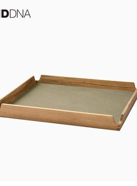 丹麦Lind Dna长方形中古柚木餐具托 托盘咖啡杯早餐下午茶实木收