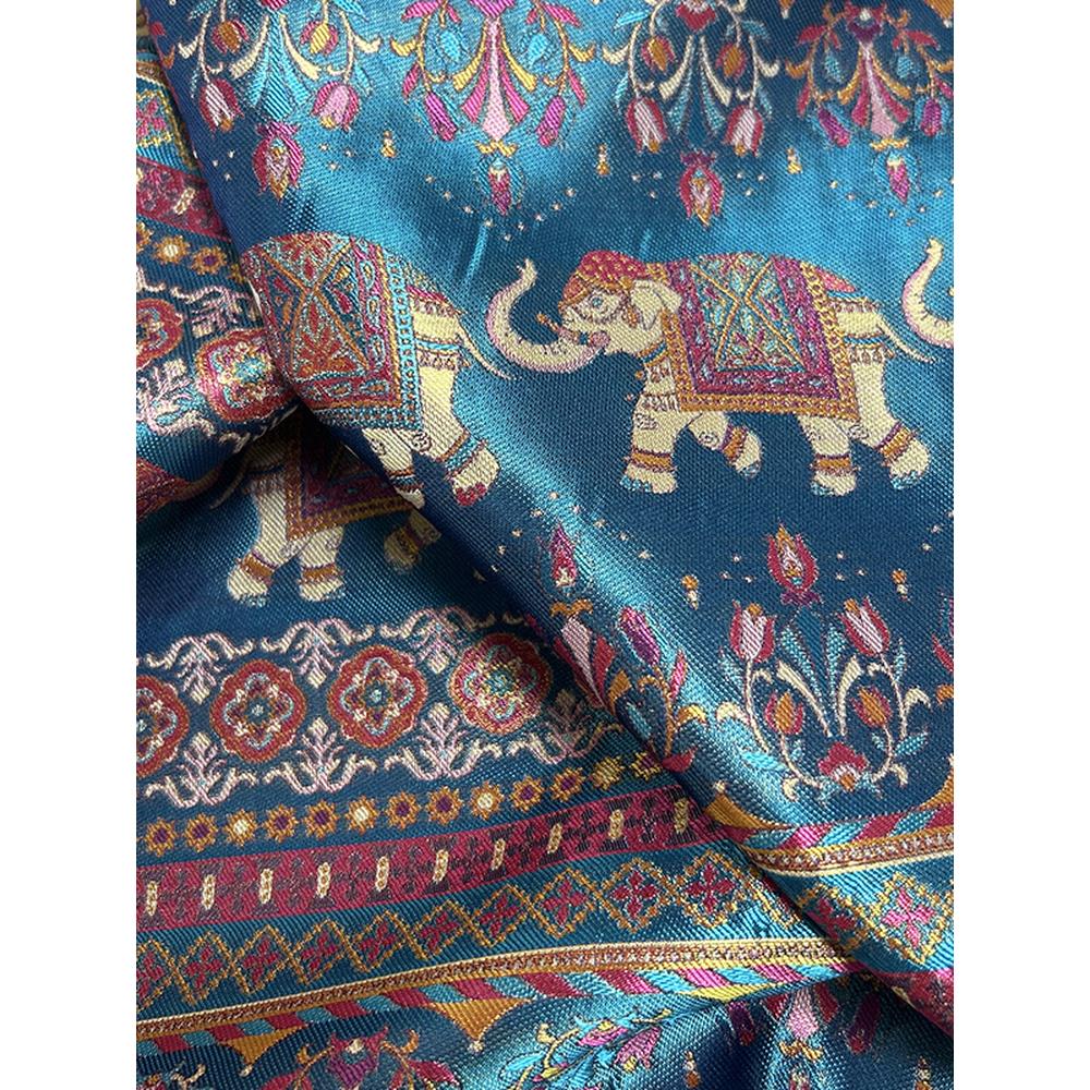 太平有象提花面料新中国风民族风格马甲服装旗袍服装面料蜀锦古风