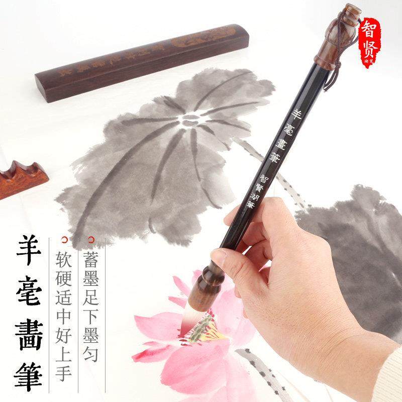 狼毫羊毫兼毫碗笔蒜头毛笔 小斗笔抓笔 国画专用填色牡丹花荷花染,文具电教/文化用品/商务用品,毛笔,淘宝优惠券,粉丝福利购,淘宝优惠卷