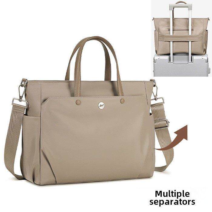 2025新款多层男女挎包公文包高端16寸笔记本电脑包通勤包A4文件包斜挎包大容量工作一包三用