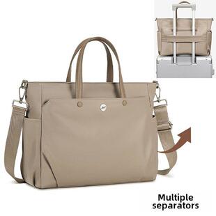 2025新款多层男女挎包公文包高端16寸笔记本电脑包通勤包A4文件包斜挎包大容量工作一包三用