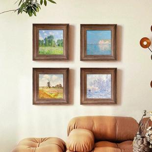 饰画复古风餐厅挂画名画 春夏秋冬艺术印象派客厅装 莫奈梵高四季 款