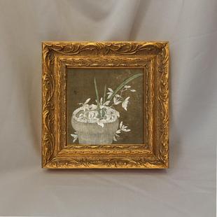 金泰凡 古典金色实木画框做旧金箔装饰外框空框欧式覆古相框定制