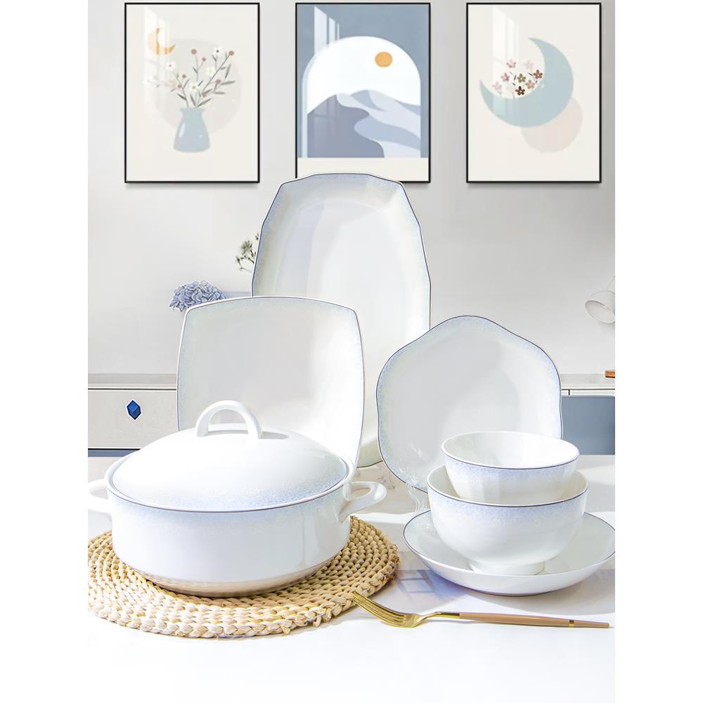 雅诚德食品级陶瓷碗家用2025新盘高值食品级潮州陶瓷餐具