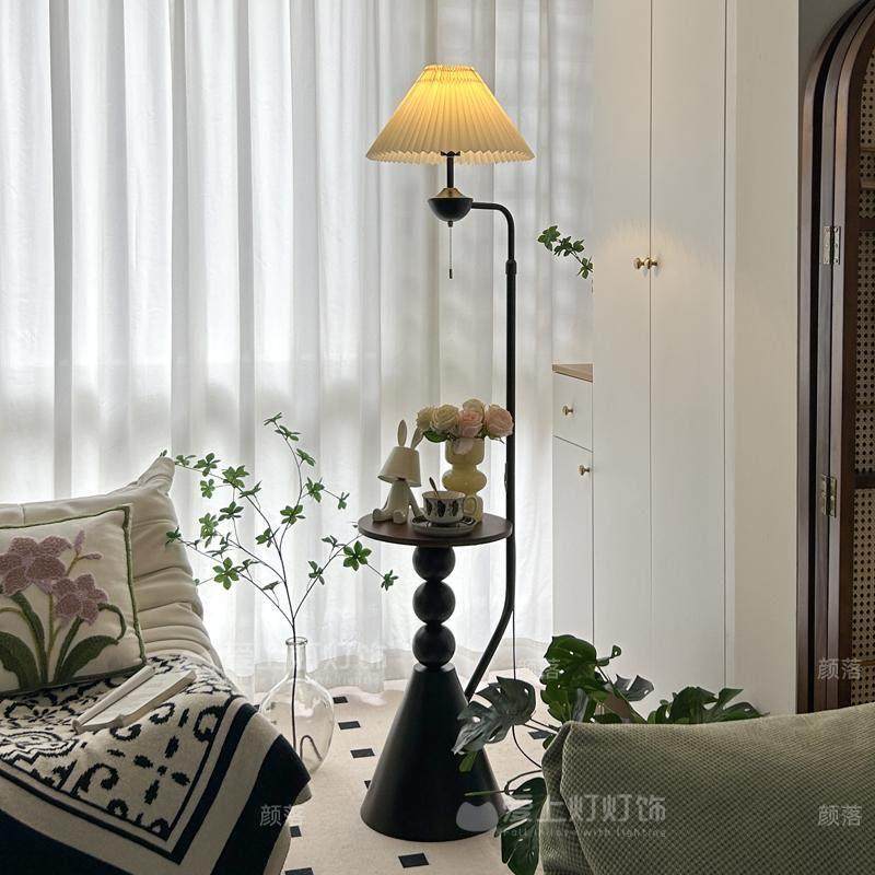 中古风法式落地灯覆古客厅无线 线充电沙发旁边几置物架卧室台灯,家装灯饰光源,置物功能落地灯,淘宝优惠券,粉丝福利购,淘宝优惠卷