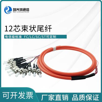 电信级12芯集束束状尾纤单模多模ST/FC/SC/LC工厂直发