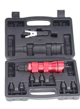 跨境热销红色蓝色拉铆螺母枪头M8 M10 M3 M4 M5 M6 电钻铆螺母转