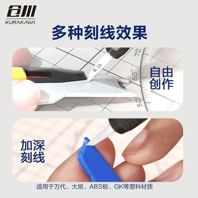 仓川陶瓷氧化锆刻线刀高达模型推刀细节划线加深手办制作刻线刀头