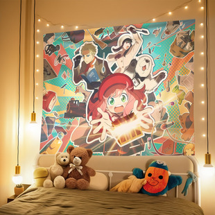间谍过家家周边挂布可爱阿尼亚背景布宿舍卧室床头装饰布客厅墙布