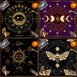 生命之树桌布taro月相罗牌塔罗牌推牌布加厚垫子游戏桌游专用桌垫