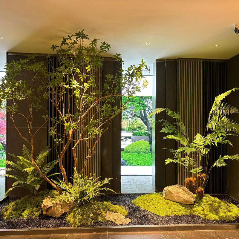 高端马醉木橱窗造景仿生植物室内装饰树大型假树简约景观仿真绿植