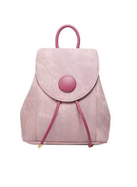 UR牛仔粉色双肩包女2024新款学生书包大容量简约高级感旅游背包