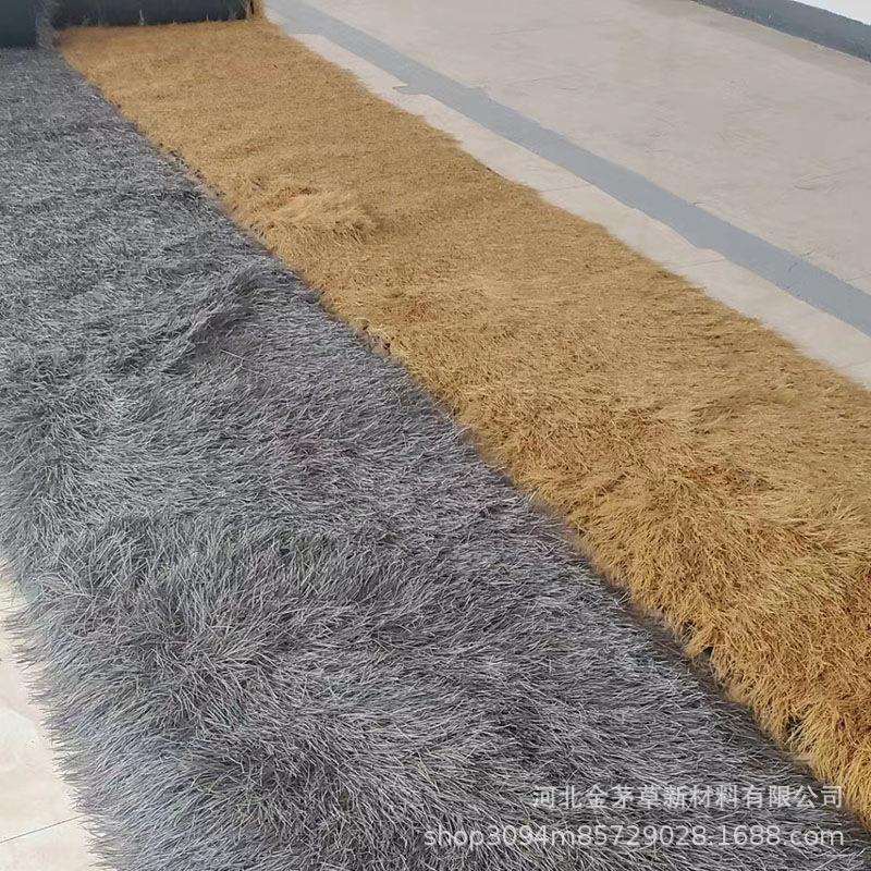 地毯式防火仿真茅草稻草伞假草阻燃装饰凉亭木屋民宿农家户外 - 实物图