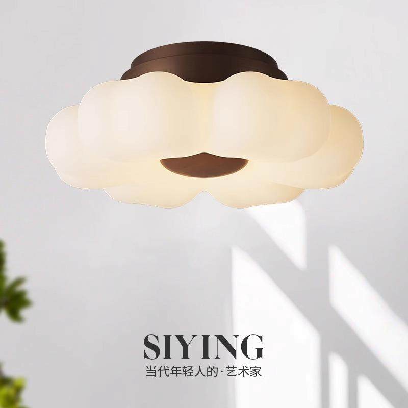 法式云朵美式复古吸顶灯奶油风儿童房中古卧室灯房间护眼中山灯具,3C数码配件,USB灯,淘宝优惠券,粉丝福利购,淘宝优惠卷