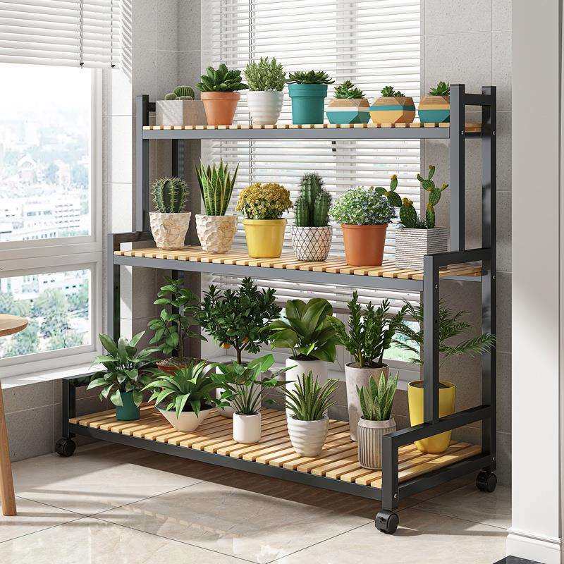 铁艺花架置物架阳台客厅落地式多层阶梯花架移动带轮多肉花盆架子,3C数码配件,USB灯,淘宝优惠券,粉丝福利购,淘宝优惠卷