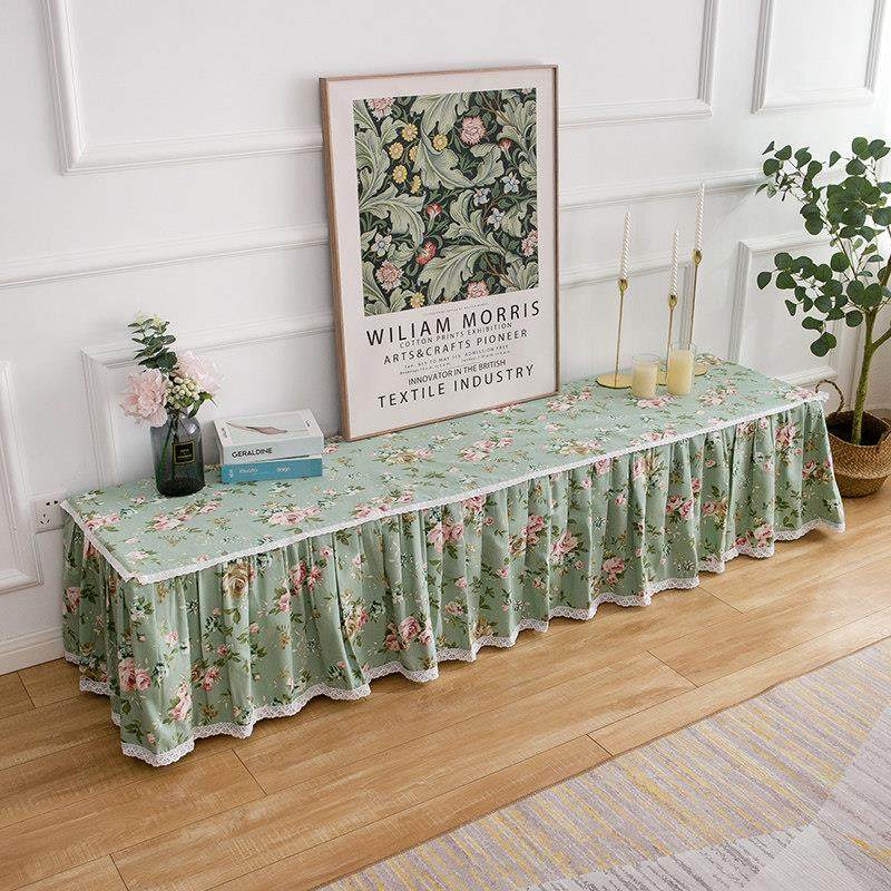 定制棉麻电视柜套餐桌田园防尘罩茶几布艺盖巾书床头柜换鞋凳花边,居家布艺,桌布,淘宝优惠券,粉丝福利购,淘宝优惠卷