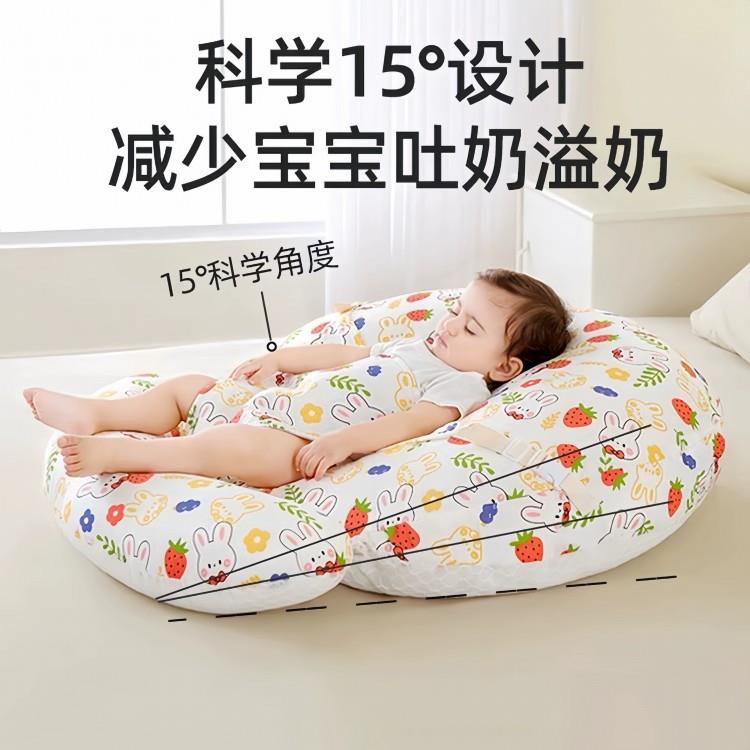 婴儿躺睡神器婴儿哺乳斜坡枕哺乳枕二合一防溢奶呛奶护腰靠垫新生