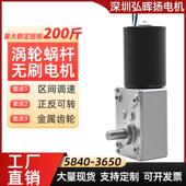 无刷直流减速电机12v24v蜗轮蜗杆5840 3650调速微小型大扭力马达