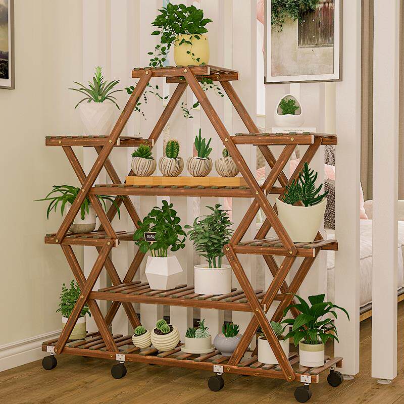 花架子客厅落地式多肉植物摆放架花盆置物架实木花架阳台2025新款