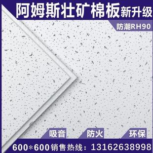 矿棉板600*600吊顶阿姆斯壮吸音矿棉板 可耐福雅丽毛毛虫装饰天花