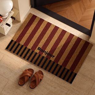 法式轻奢中古入户地垫玄关进门脚垫除尘耐脏防滑氛围感换鞋脚垫子