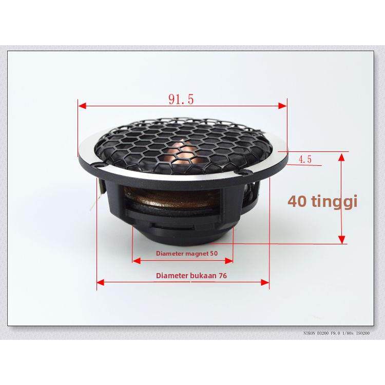 梵韵3.5寸汽车中音喇叭DSP三分频音响改装升级3寸中置环绕纯中频