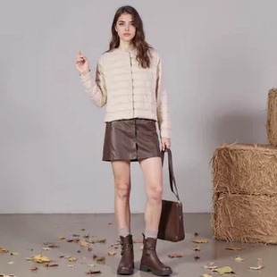 【男女款】撤标撤柜！2025新款时尚简约百搭轻薄短款圆领羽绒服