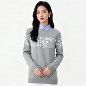 撤标撤柜 H家 2025年春秋女士休闲百搭简约舒适假两件针织衫