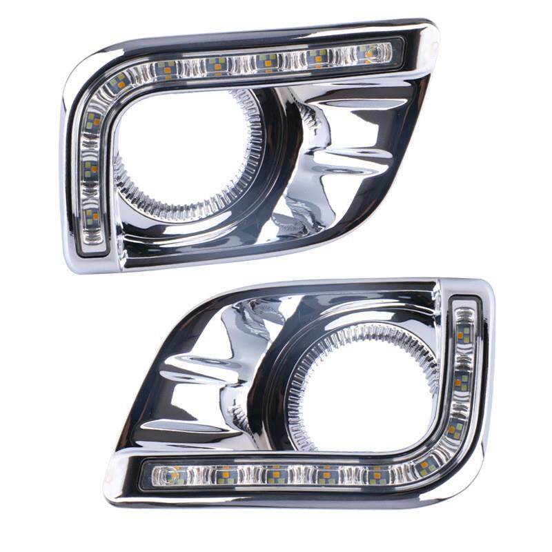 适用于10-13款TY霸道日行灯普拉多改装专用LED日间行车灯雾灯